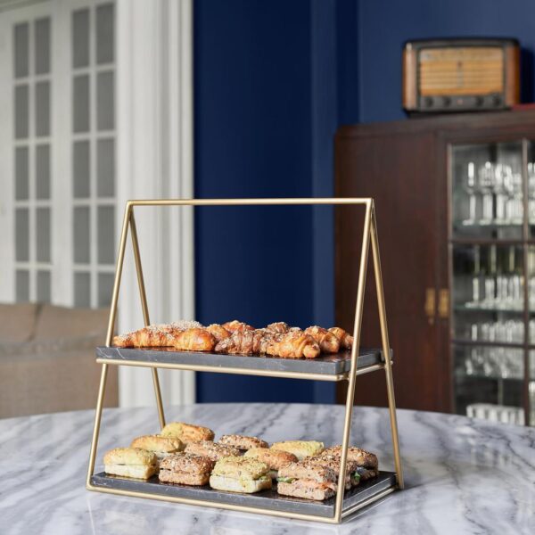 Triangular food stand