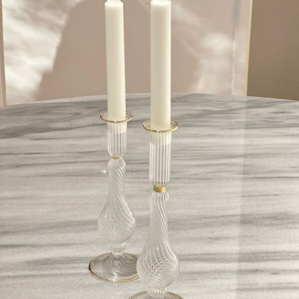 Elegante Set of 2 Candle Holders