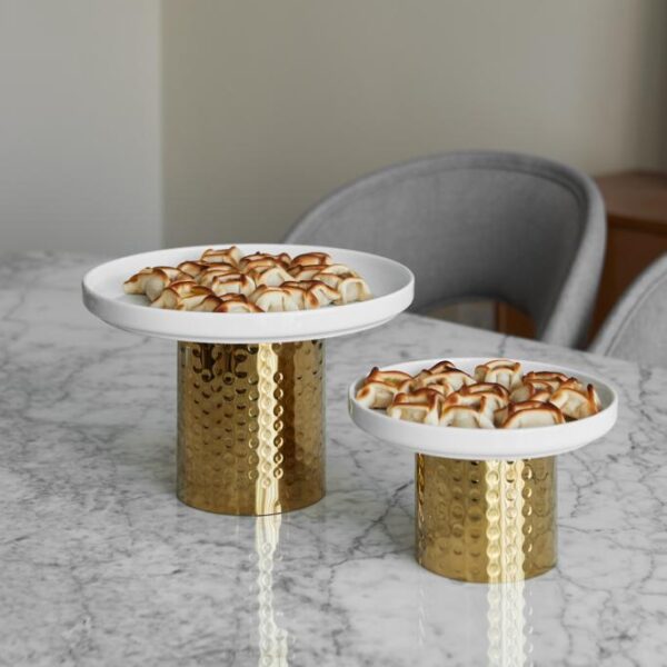 Goldie set of 2 Stands with plates